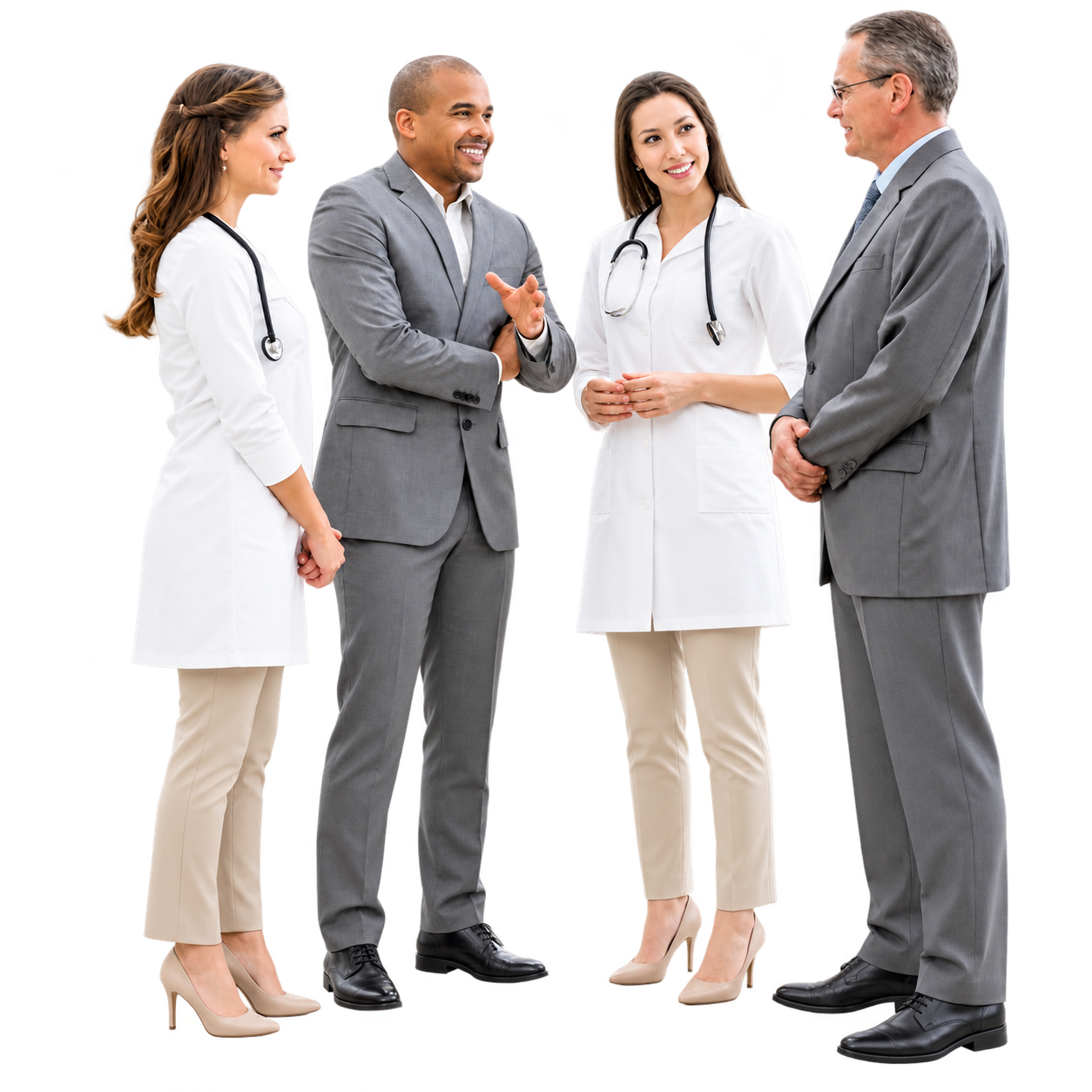 Professional Team Discussion Cutout